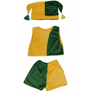Карнавальный костюм детский Скоморох желто-зеленый вар. 2 ж-з LU1735-12 InMyMagIntri 110-116cm