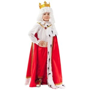 Карнавальный костюм Король с париком Пуговка рост 134
