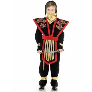 Карнавальный костюм "Мастер-ниндзя" красный, Батик, рост 162см.