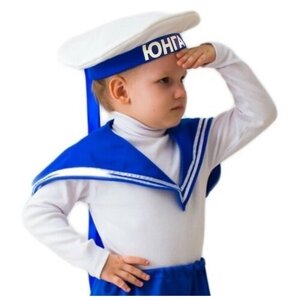 Карнавальный костюм Моряк , бескозырка, воротник, 5-7 лет