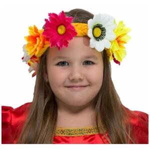 Карнавальный костюм ободок на резинке Веночек-цветочек