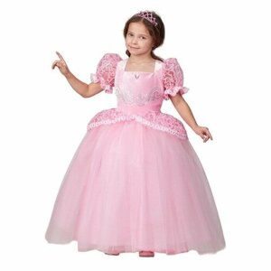 Карнавальный костюм "Принцесса Золушка" розовая, платье, диадема, р. 134-68