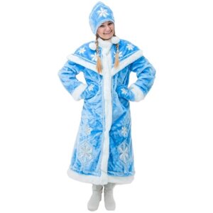 Карнавальный костюм снегурочка люкс взрослый арт. 1384 размер: 46-48 160-170 см.