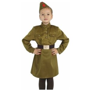 Карнавальный костюм Страна Карнавалия "Военный", для девочки, р 68, рост 134 см (1518648)