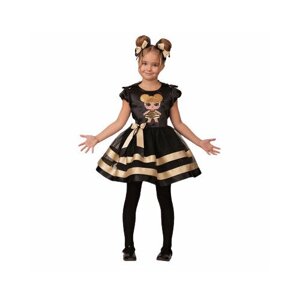 Карнавальный костюм "Золотая пчёлка", платье, ободок с помпонами, р. 32, рост 128 см