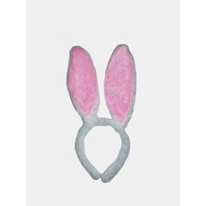 Карнавальный ободок зайчик зайка заяц с ушками ушами для праздника, Цвет Розовый