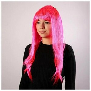 Карнавальный парик "Блеск", цвет розовый