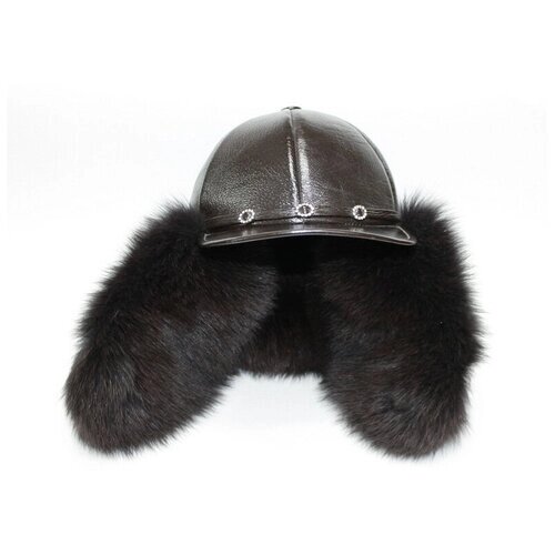 Кепка шлем зимняя, шерсть, размер 55, 56 , 57, коричневый