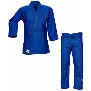Кимоно для дзюдо adidas без пояса, размер 150, синий