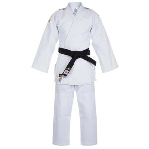 Кимоно для дзюдо adidas без пояса, сертификат IJF, размер 160, белый