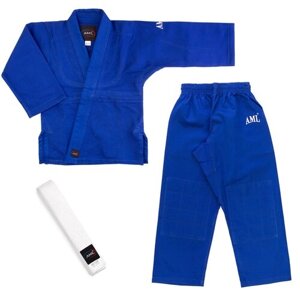 Кимоно для дзюдо AML с поясом, размер 120, синий