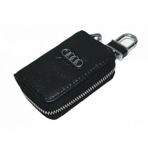 Ключница R1zenbaks, зернистая фактура, Audi, черный