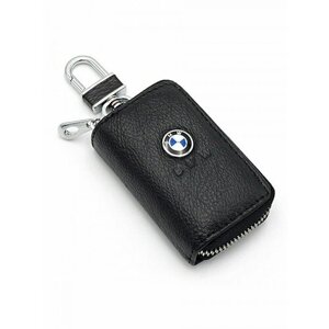 Ключница R1zenbaks, зернистая фактура, BMW, черный