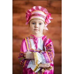 Кокошник русский народный традиционный "Настенька", розовый