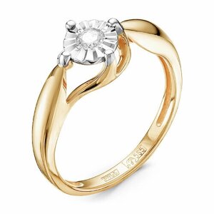 Кольцо Бриллианты Костромы белое золото, 585 проба, бриллиант, размер 16.5
