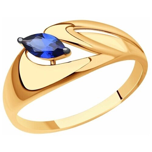 Кольцо Diamant, красное золото, 585 проба, корунд синтетический, размер 17.5