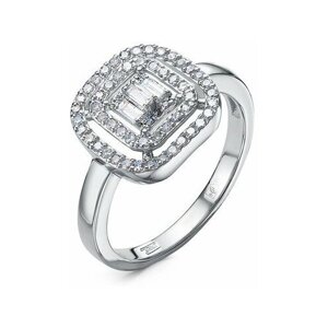 Кольцо Diamant online, белое золото, 585 проба, бриллиант, размер 18, бесцветный