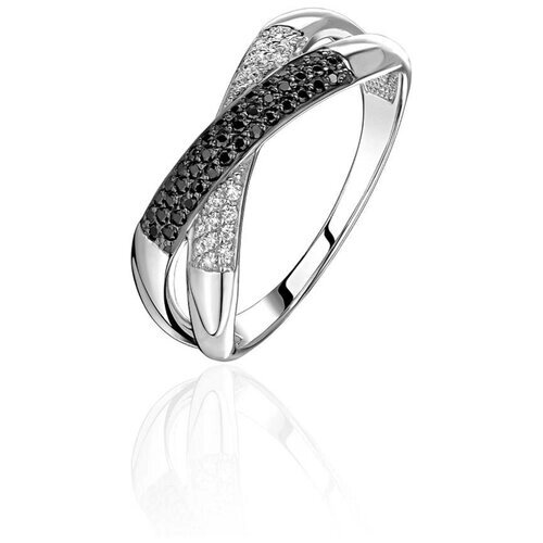 Кольцо Diamant online, белое золото, 585 проба, фианит, размер 16