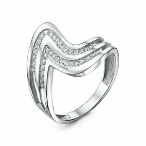 Кольцо Diamant online, серебро, 925 проба, фианит, размер 16.5, бесцветный