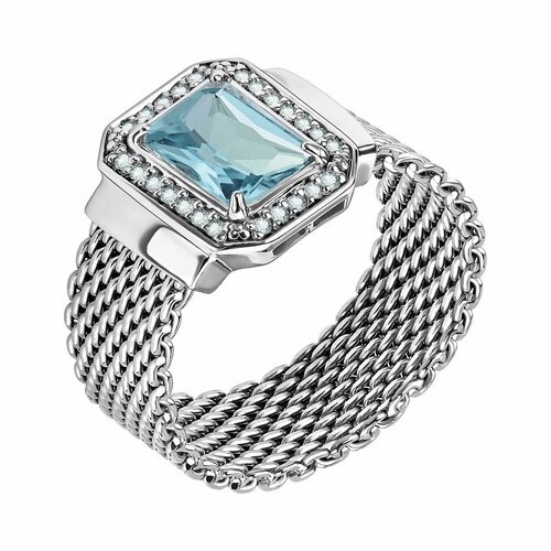 Кольцо Diamant online, серебро, 925 проба, фианит, размер 16
