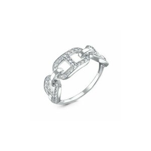 Кольцо Diamant online, серебро, 925 проба, фианит, размер 17.5, бесцветный