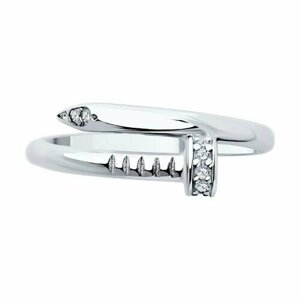 Кольцо Diamant online, серебро, 925 проба, фианит, размер 17, бесцветный