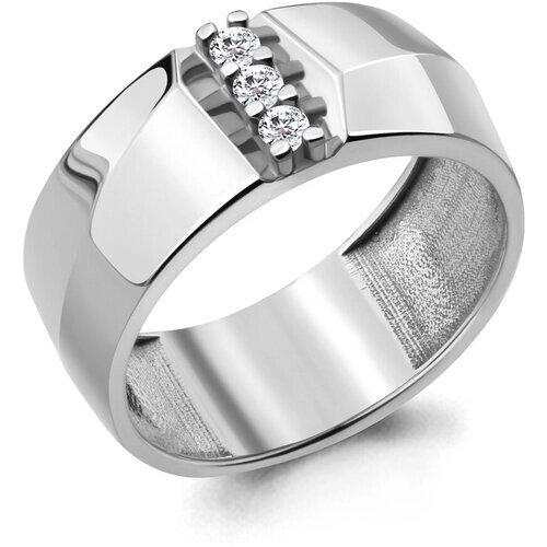 Кольцо Diamant online, серебро, 925 проба, фианит, размер 19