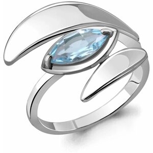 Кольцо Diamant online, серебро, 925 проба, топаз, размер 18.5