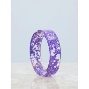 Кольцо, эпоксидная смола, размер 15, фиолетовый