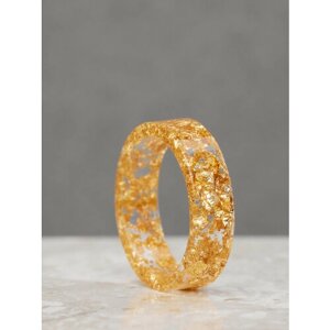 Кольцо, эпоксидная смола, размер 15, золотой