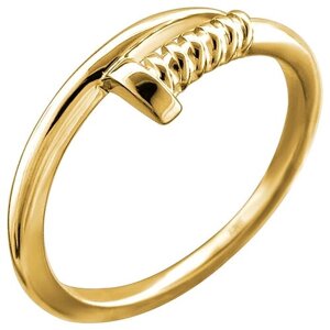 Кольцо Эстет, желтое золото, 585 проба, размер 21
