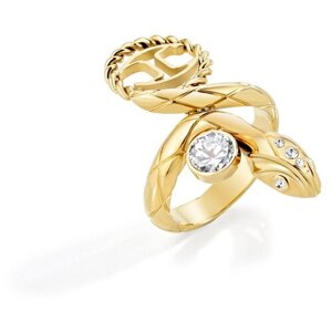 Кольцо Just Cavalli, кристалл, размер 17.7, золотой