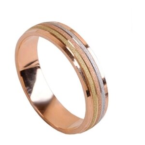 Кольцо, комбинированное золото, 585 проба, размер 19.5