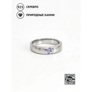 Кольцо Кристалл Мечты, серебро, 925 проба, танзанит, размер 17, синий, фиолетовый