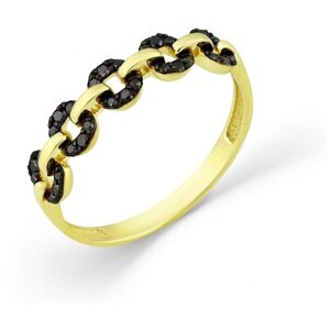 Кольцо Master Brilliant, желтое золото, 585 проба, бриллиант, размер 17