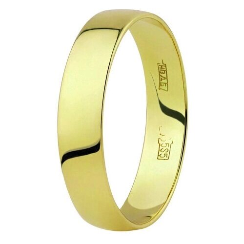 Кольцо обручальное AZADE, желтое золото, 585 проба, размер 15.5