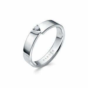 Кольцо обручальное Белый Бриллиант, платина, 950 проба, бриллиант, размер 16.5, белый