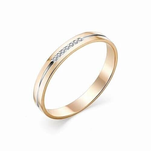 Кольцо обручальное Diamant online, золото, 585 проба, бриллиант, размер 18