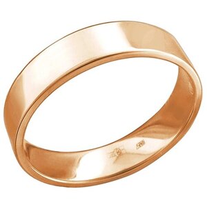 Кольцо обручальное Эстет, красное золото, 585 проба, размер 15.5