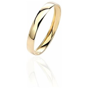 Кольцо обручальное Эстет, желтое золото, 585 проба, размер 15.5