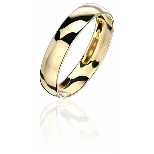 Кольцо обручальное Эстет, желтое золото, 585 проба, размер 17.5