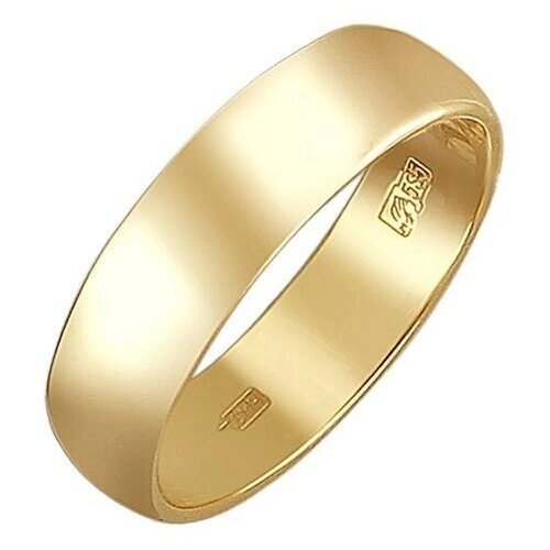Кольцо обручальное Эстет, желтое золото, 585 проба, размер 21