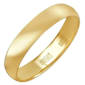 Кольцо обручальное Эстет, желтое золото, 585 проба, размер 23