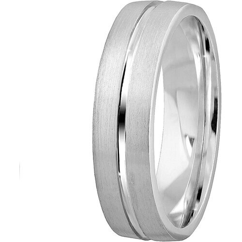Кольцо обручальное Юверос серебро, 925 проба, родирование, размер 16, белый
