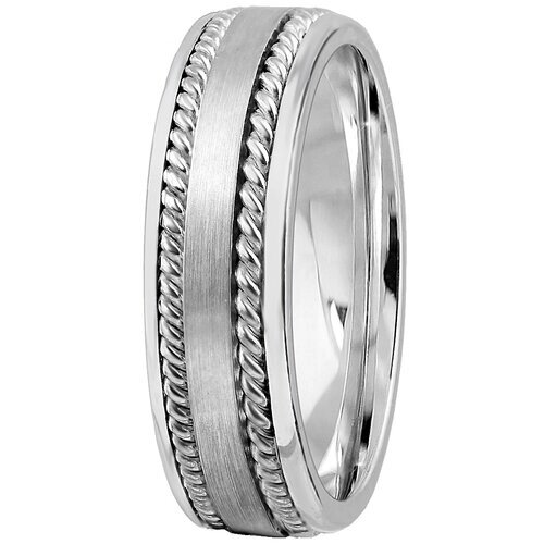 Кольцо обручальное Юверос серебро, 925 проба, родирование, размер 20.5, белый