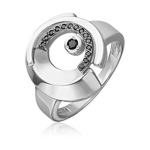 Кольцо PLATINA серебро, 925 проба, родирование, фианит, размер 20, серебряный