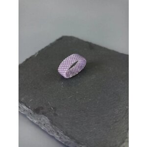 Кольцо плетеное, размер 16.5, фиолетовый
