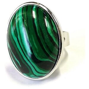 Кольцо Radianza, малахит, размер 16, зеленый, серебряный