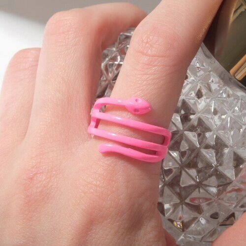 Кольцо, размер 18, розовый