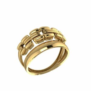 Кольцо SANIS, красное золото, 585 проба, размер 19, золотой, красный